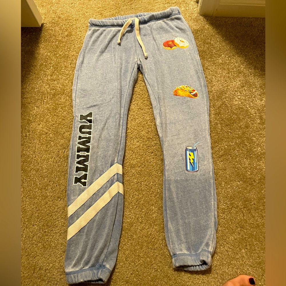 Vintage Havana Girls Sweatpants Size M 10 12 Light Blue